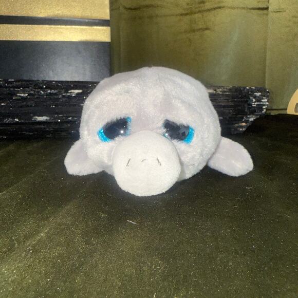Ty Beanie Boo Milo Manatee Plush ~9″ Gray VelveTy EUC - Picture 1 of 4